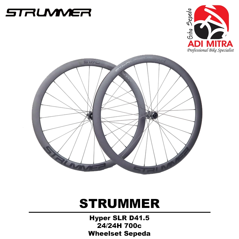 Strummer Wheelset Hyper SLR D41.5 HR-500 24/24H 700C Wheelset Sepeda