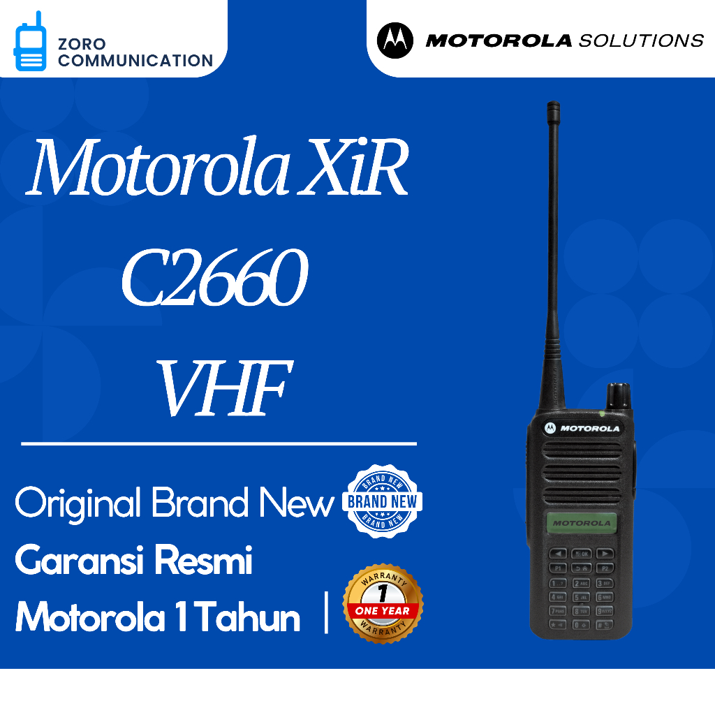 Motorola XiR C2660 VHF – Handy Talky HT Original Garansi Resmi 1 Tahun XIR C 2660 C-2660