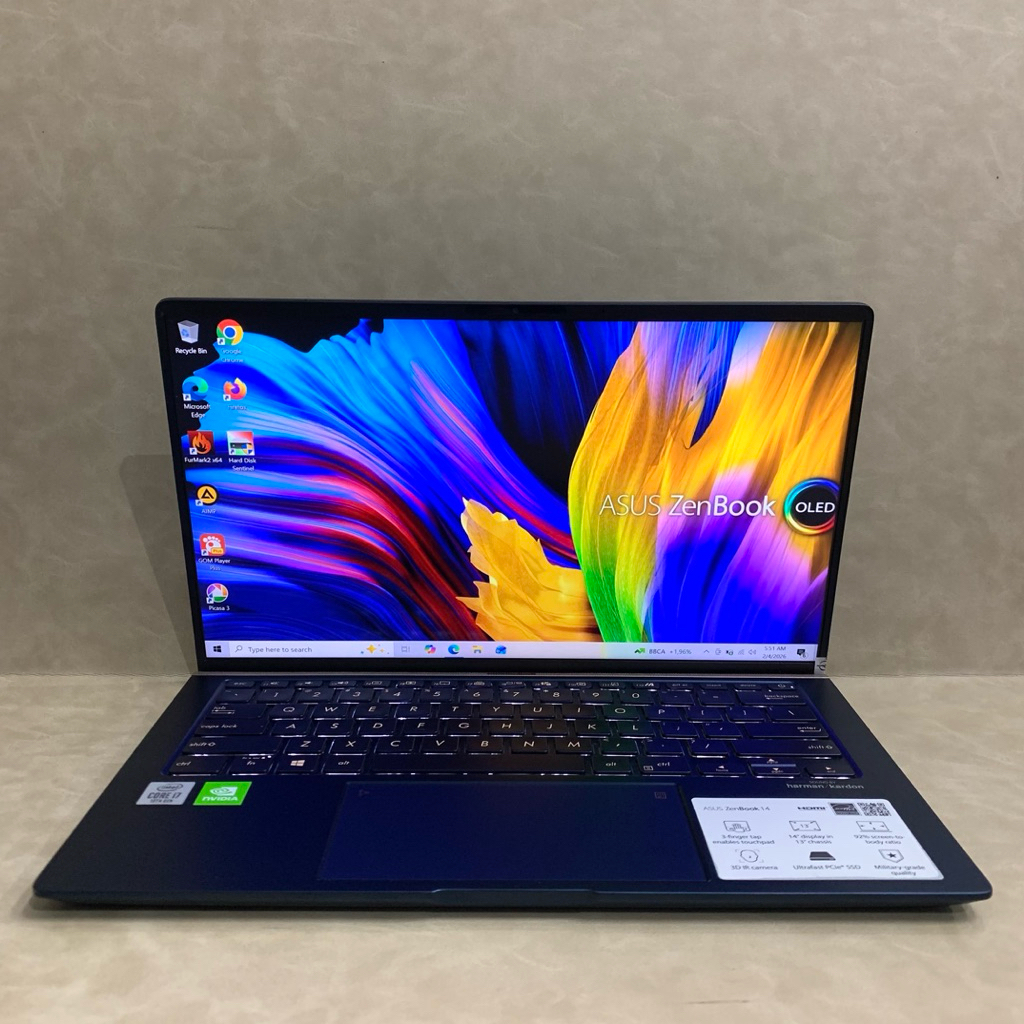 Asus Zenbook UX433FLC intel core i7-10510U RAM 16 GB SSD 256 GB Nvidia MX250 14”FHDIPS Slim like new