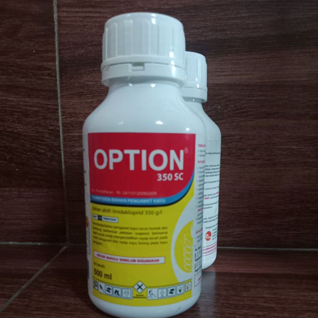 Anti rayap Termitisida pengawet kayu Option imidakloprid 350SC 500Ml