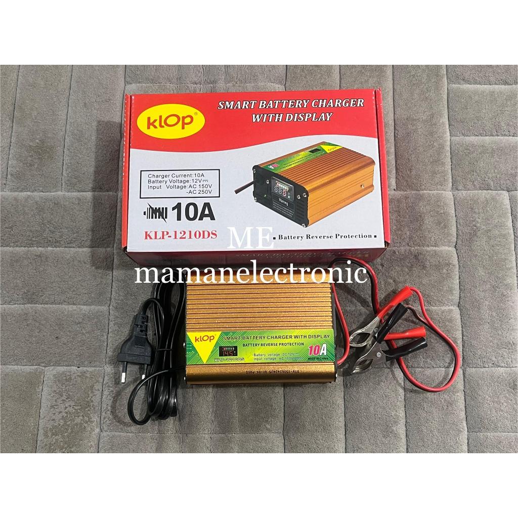 SMART BATTERY CHARGER CASAN AKI 12V 10AMPER ADA DISPLAY KLOP