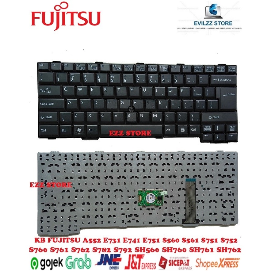 KEYBOARD FUJITSU LIFEBOOK A552 E731 E741 E751 E752 E781 S560 S561 S751 S752 S760 S761 S762 S781 S782
