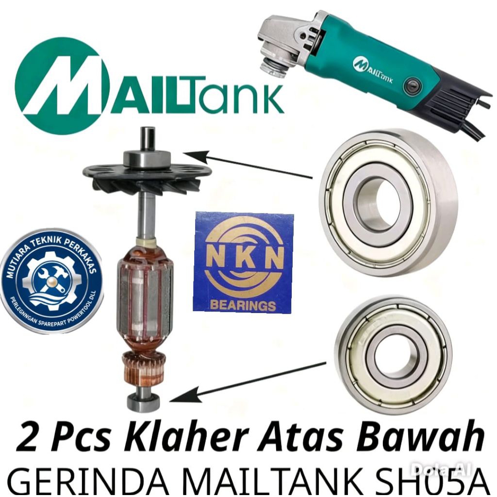 sepaket bearing(NKN)armature mesin gerinda mailtank SH 05
