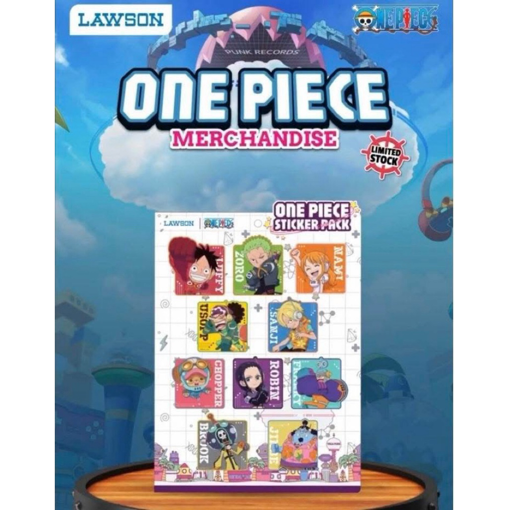 One Piece X Lawson Sticker Pack Rare Original New Segel