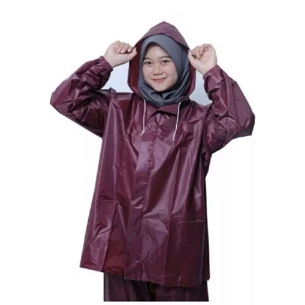 Mantel Jas Hujan Parasut Baju Celana Premium Anti Air Pria & Wanita