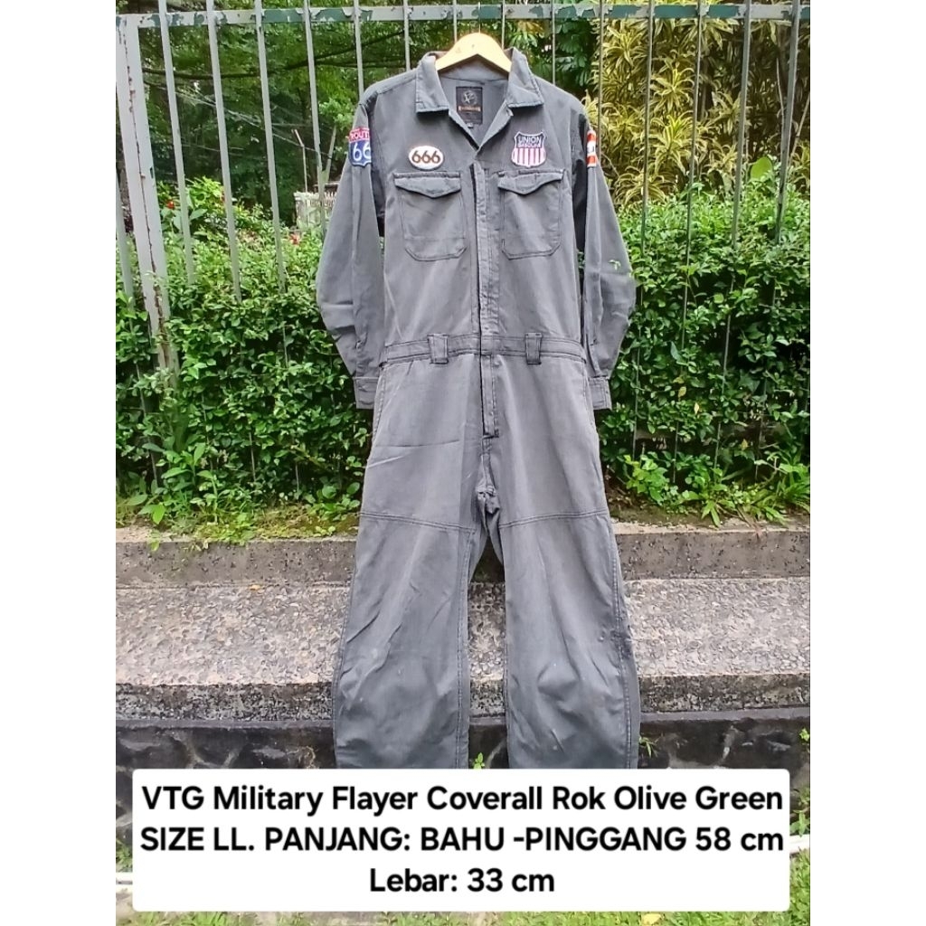 VTG Military Flayer Coverall Rok Olive Green