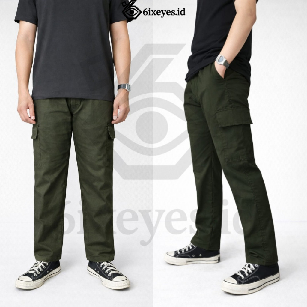 Cargo Pants Harajuku Pria Tali Serut [6ix Eyes] | CARGOPANTS