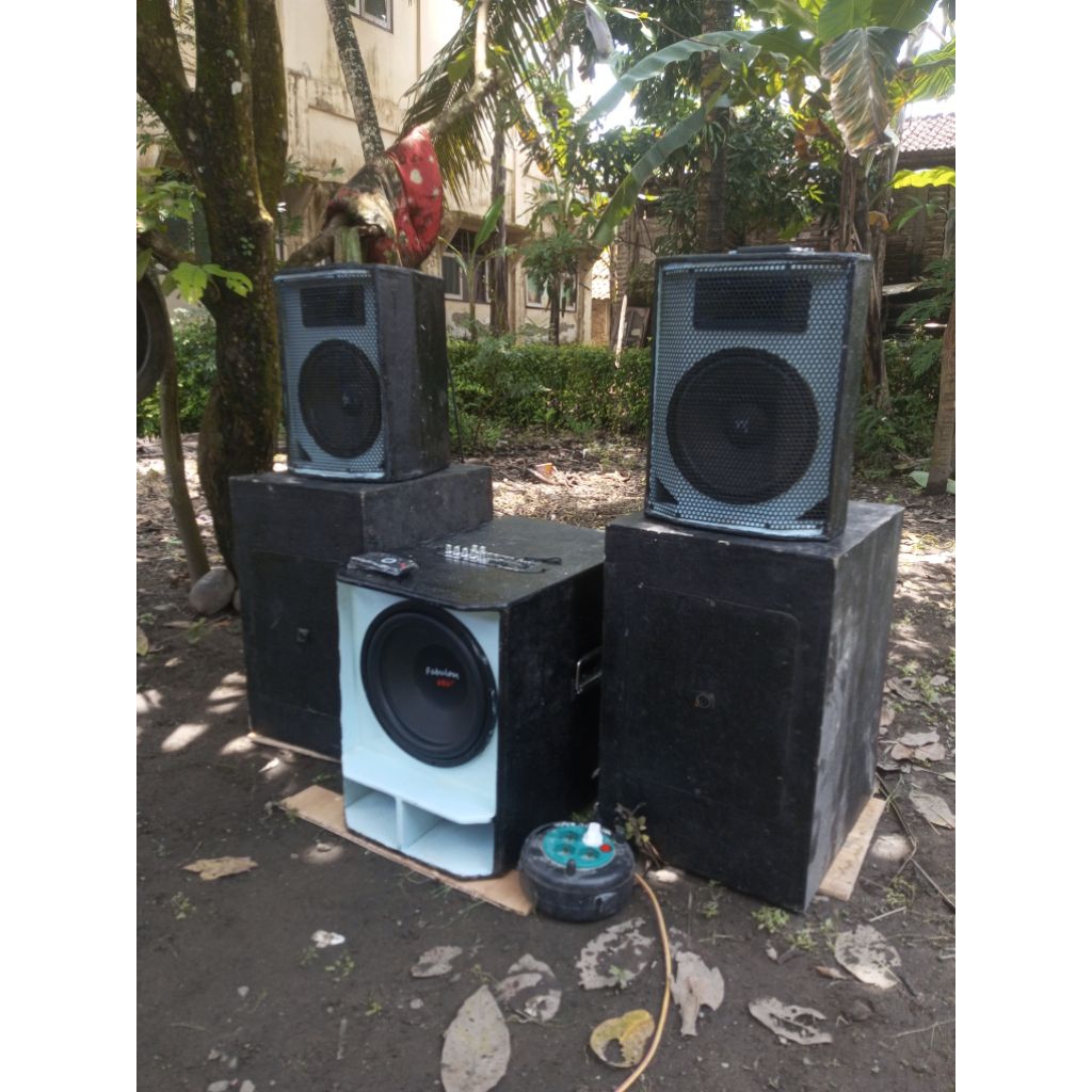 Paket Sound System Subwoofer 12 Inch Full Set | Bass Nendang | Mid Stereo 2×10” | speaker 10in Audax