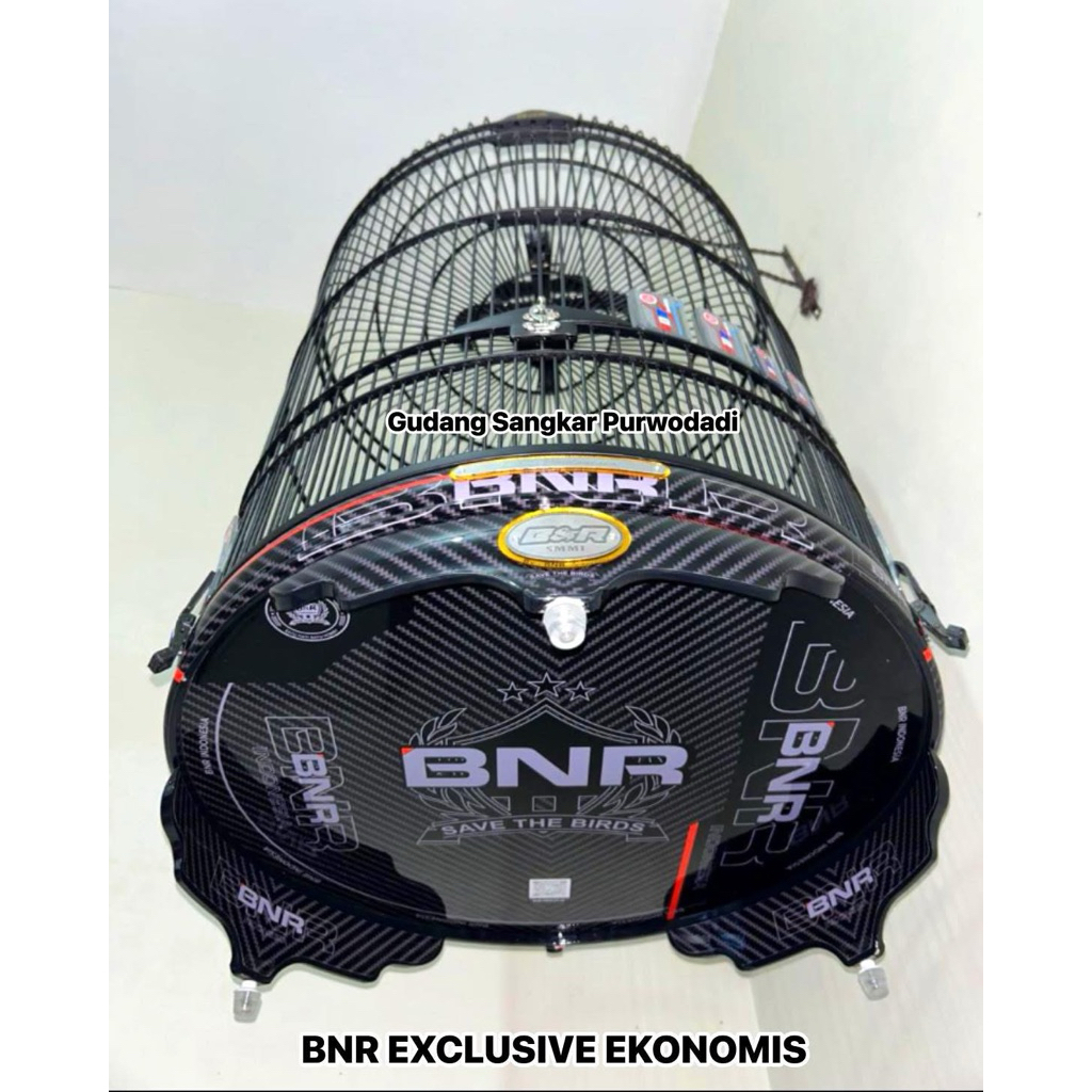 (PROMO) SANGKAR MURAI BNR PVC TERBARU fullset kerodong (FREE PACKING KAYU)