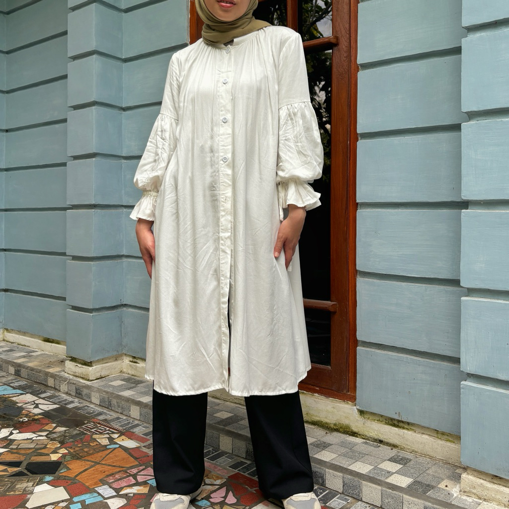 Loose Midi Dress / Tunik Crinkle / Midi Dress Rayon / Dress Crinkle Diskon Sale