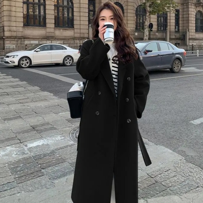 JAKET LONG BLAZER COAT IMPORT PREMIUM  COAT POCKET KATUN IMPORT BY OURPLACE