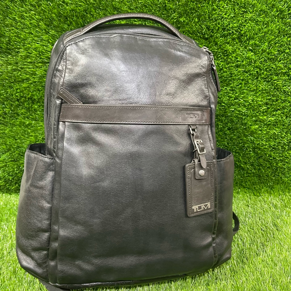 preloved backpack tumi genuine leather