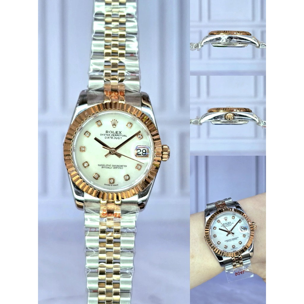 JAM TANGAN WANITA ROLEX DATEJUST MOP AUTOMATIC SWISS CLONE