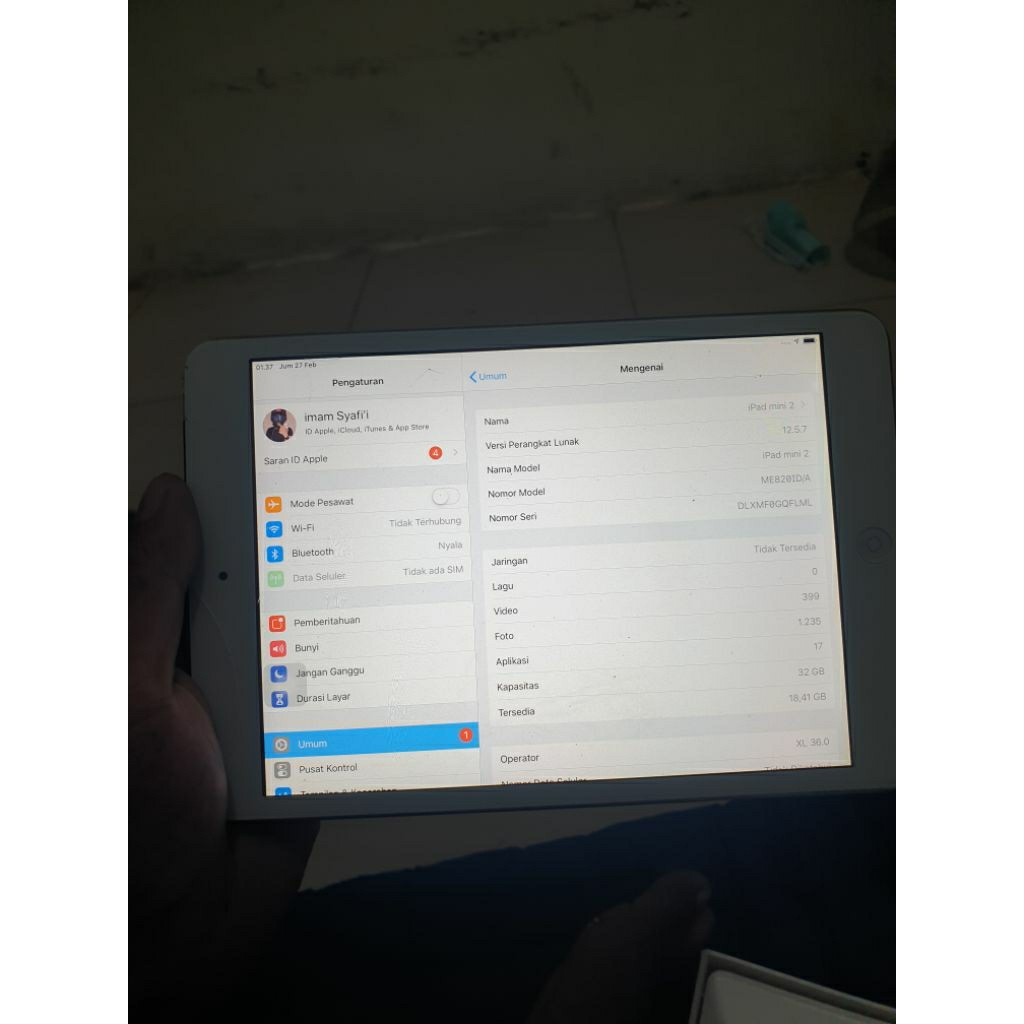 ipad mini 2 cell/wifi minus
