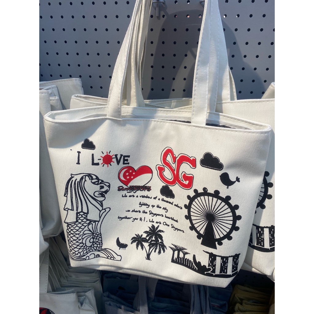 (BARU) tote bag tas Souvenir Singapura tas Singapore