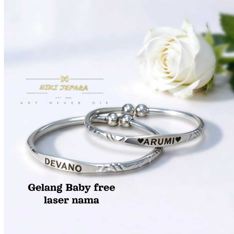 Gelang Baby Ukir Nama ( Free LASER NAMA )
