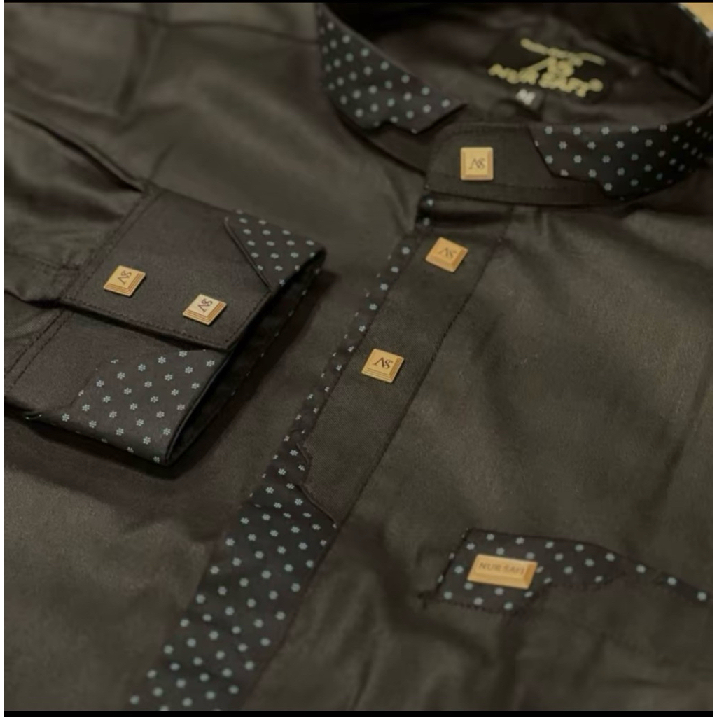 Kemko Nursafi Azka Khusus Hitam Lengan Panjang Manset