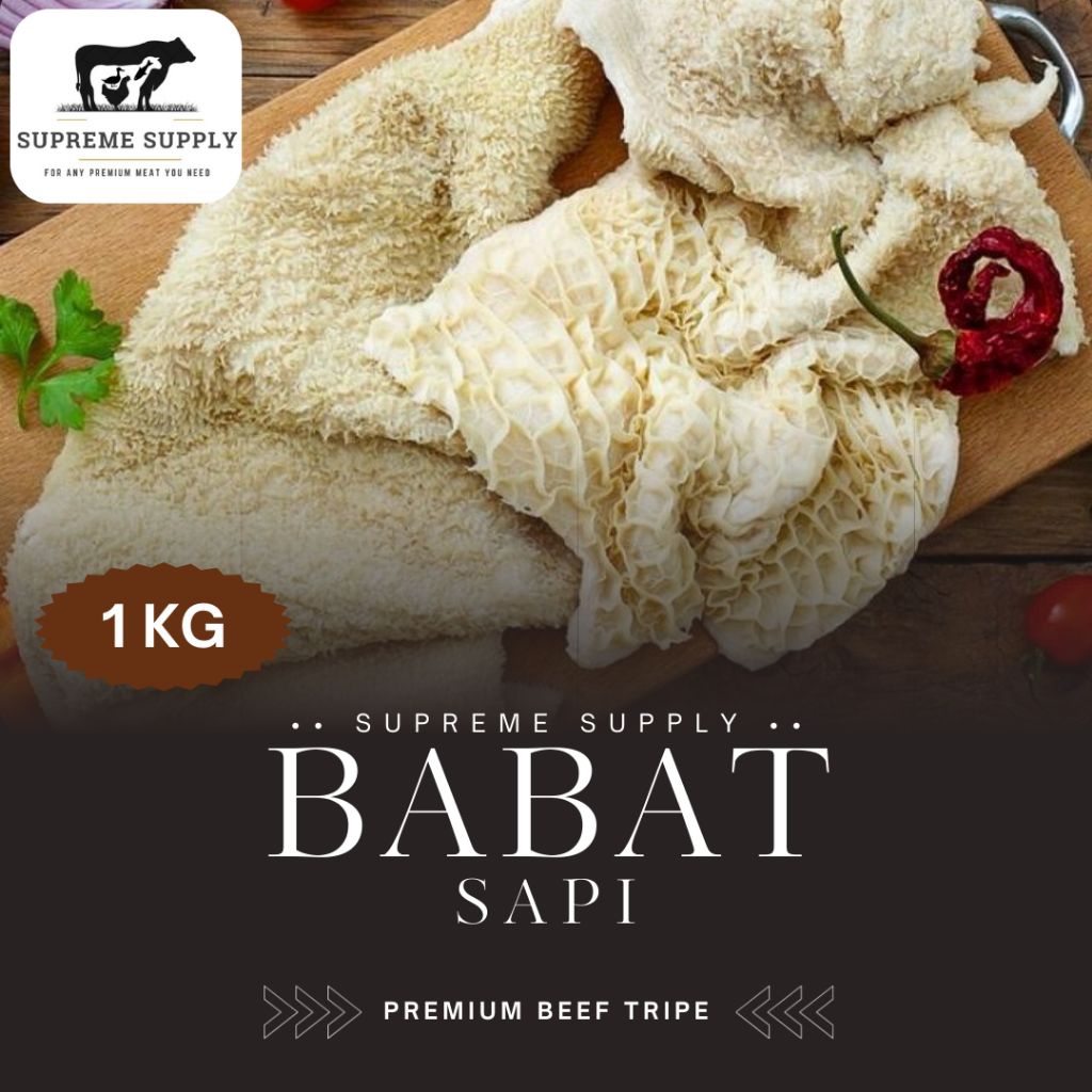 PREMIUM Babat Sapi 1 kg | Fresh Halal Organic Beef Tripe | Ikan Daging Sapi Ayam Bebek Seafood Lauk 