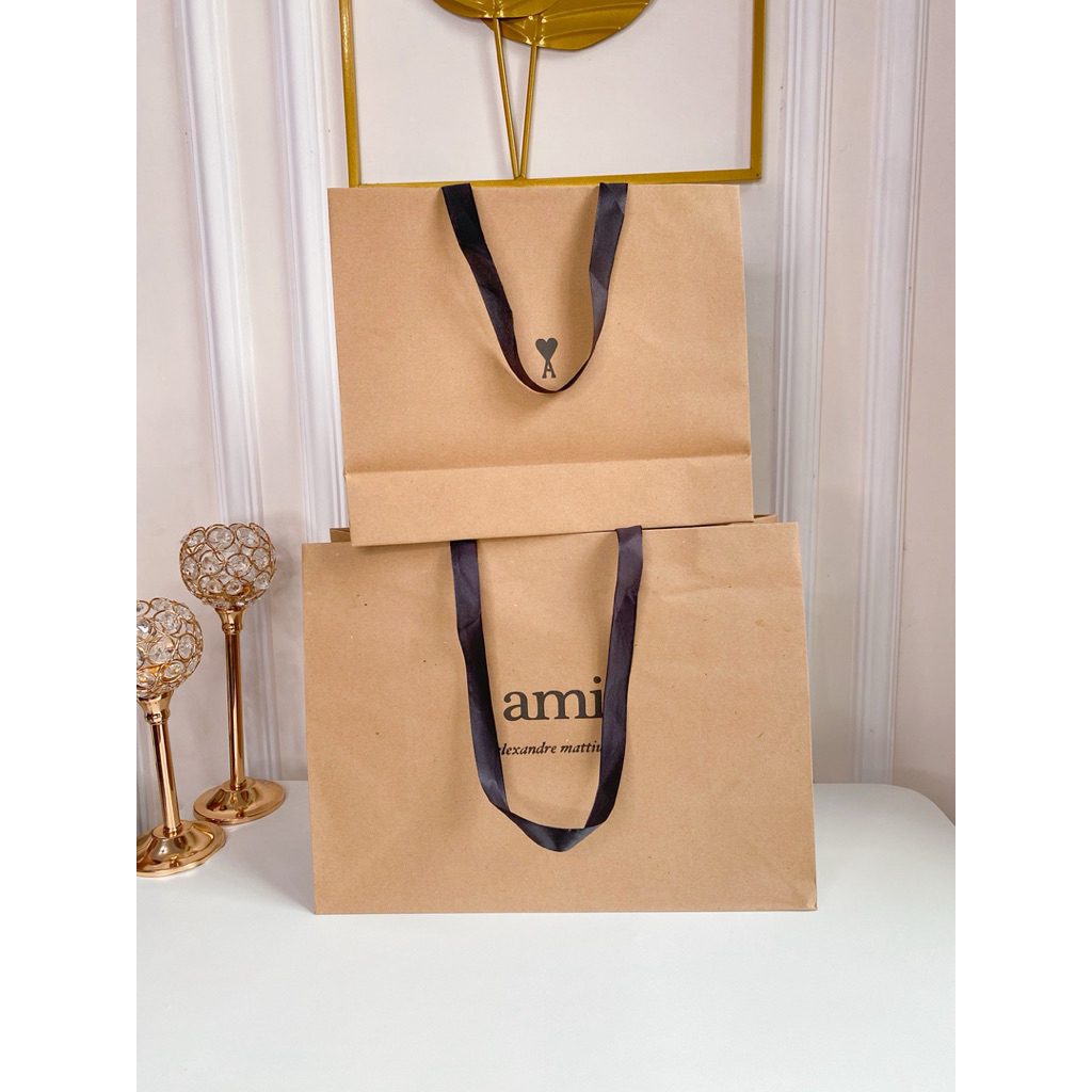 Paperbag Ami Paris Pembungkus Kado Baju Kas Fashion - Paper Bag Hampers Cowok