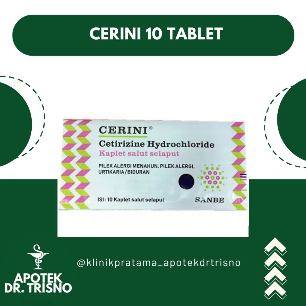 CERINI 10 MG STRIP 10 TABLET