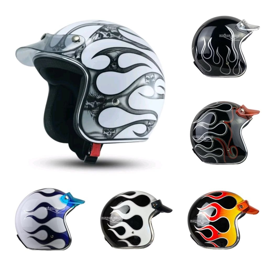HELM BOGO MOTIF API TERBARU desain keren