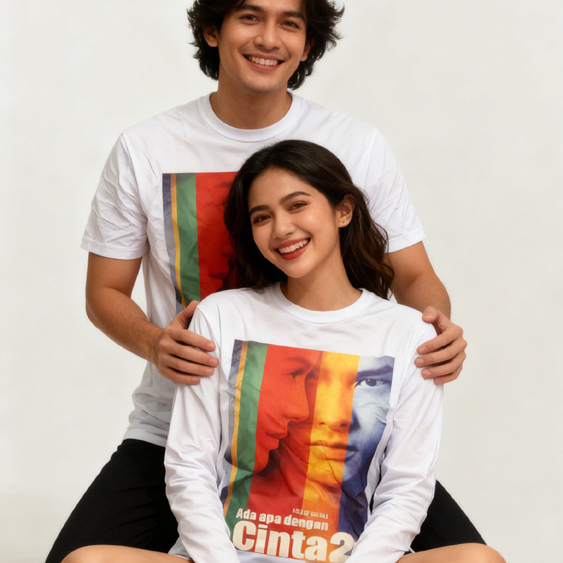 Kaos AADC - Ada Apa dengan Cinta Tshirt 100% Cotton Realpic || Size S M L XL XXL 3XL 4XL || DISTRO T