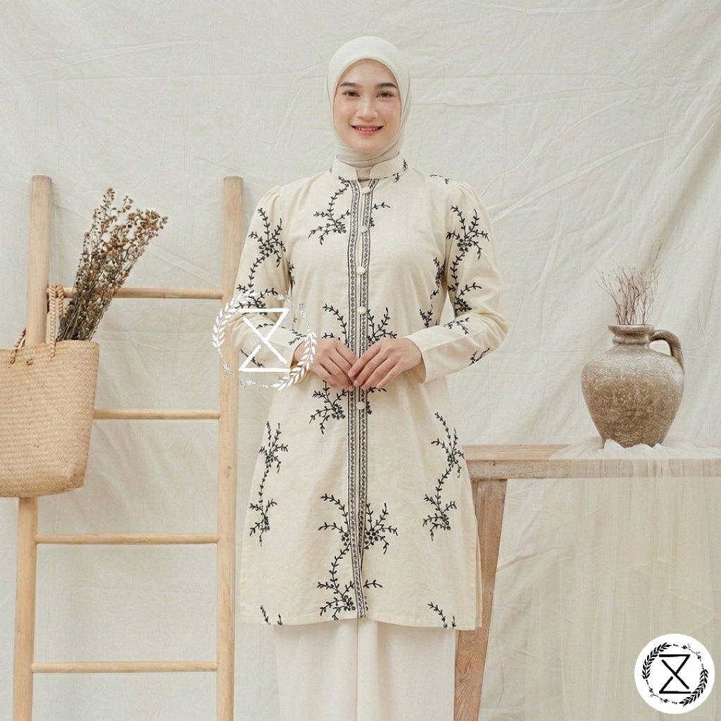 Atasan Tunik Kantor Batik Wanita | Tunik Batik Wanita Jumbo