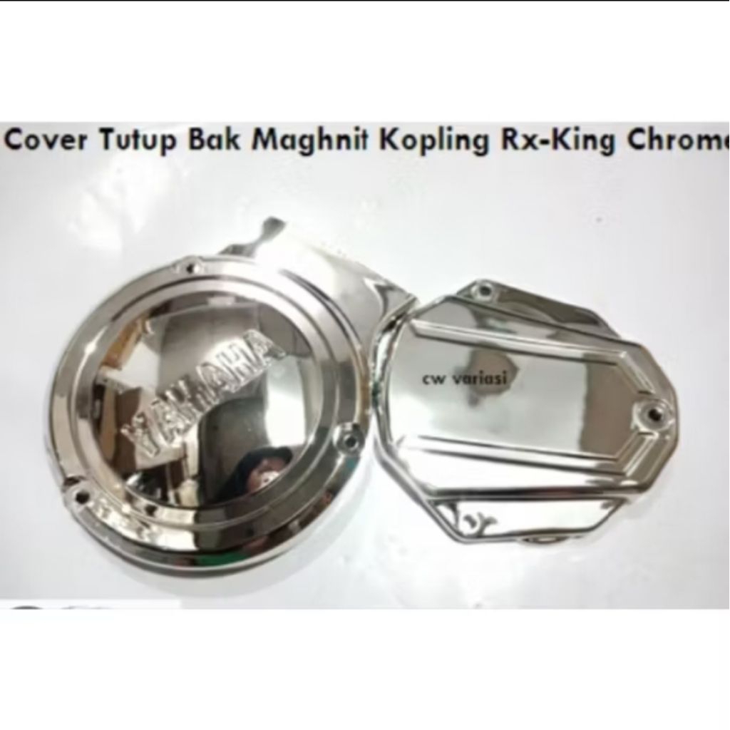 COVER TUTUP BAK MAGNET KOPLING RX KING CHROME TULISAN YAMAHA