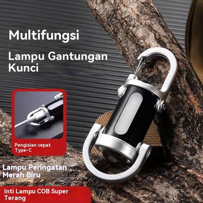 (COD) Senter Mini Gantungan Kunci -  USB C