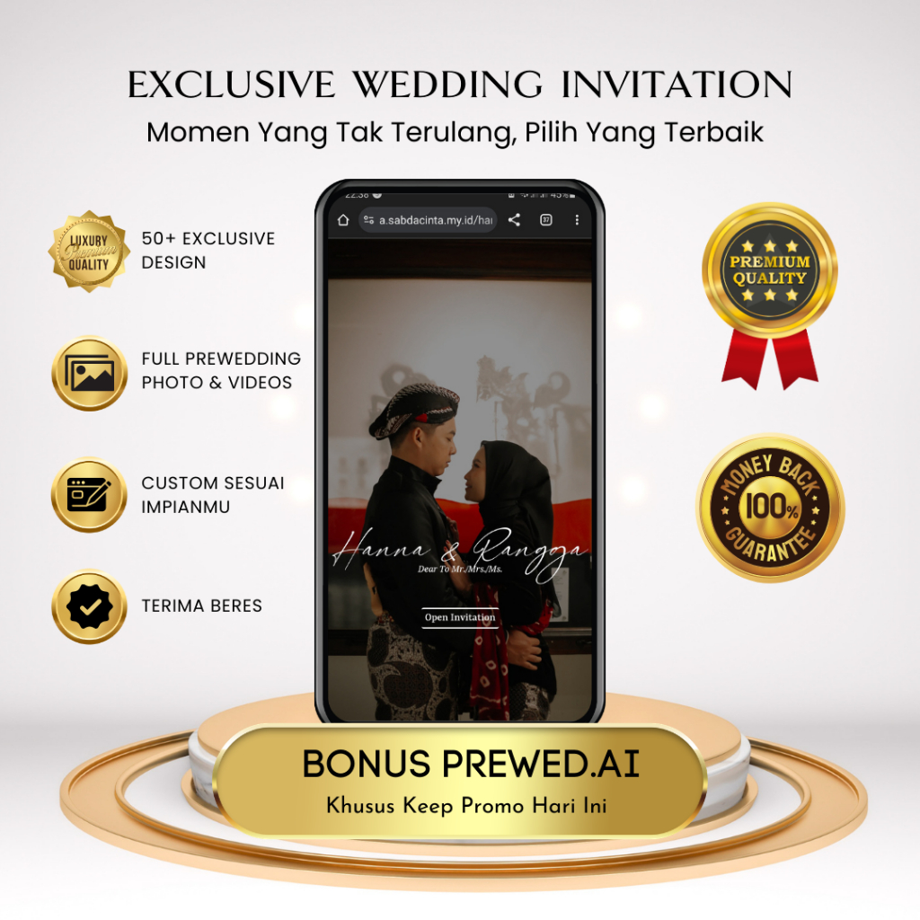 Undangan Digital Custom Desain Untuk Pernikahan Spesialmu