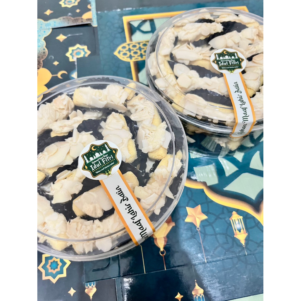 Kue stick almond premium | kue kering premium white choco | kue kering palembang