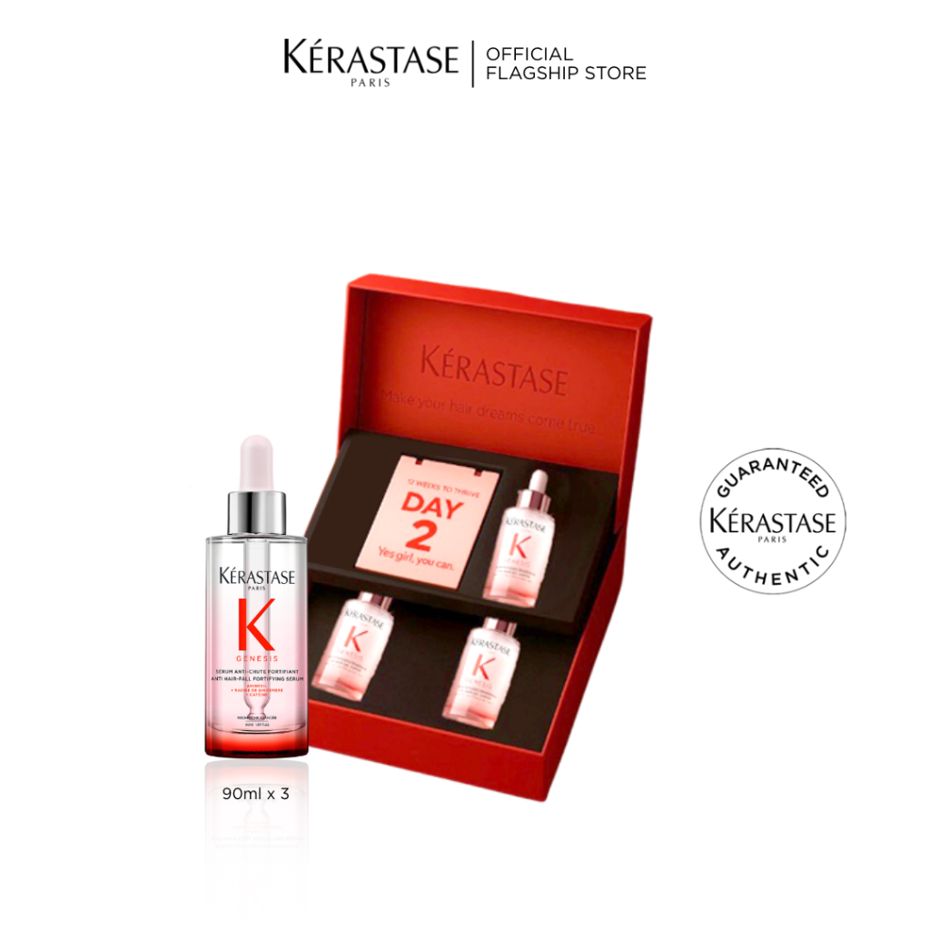 [NO MORE HAIRFALL] Kerastase Exclusive Bundle 3x Genesis Serum 90ml - Serum untuk Rambut Rontok & Pa