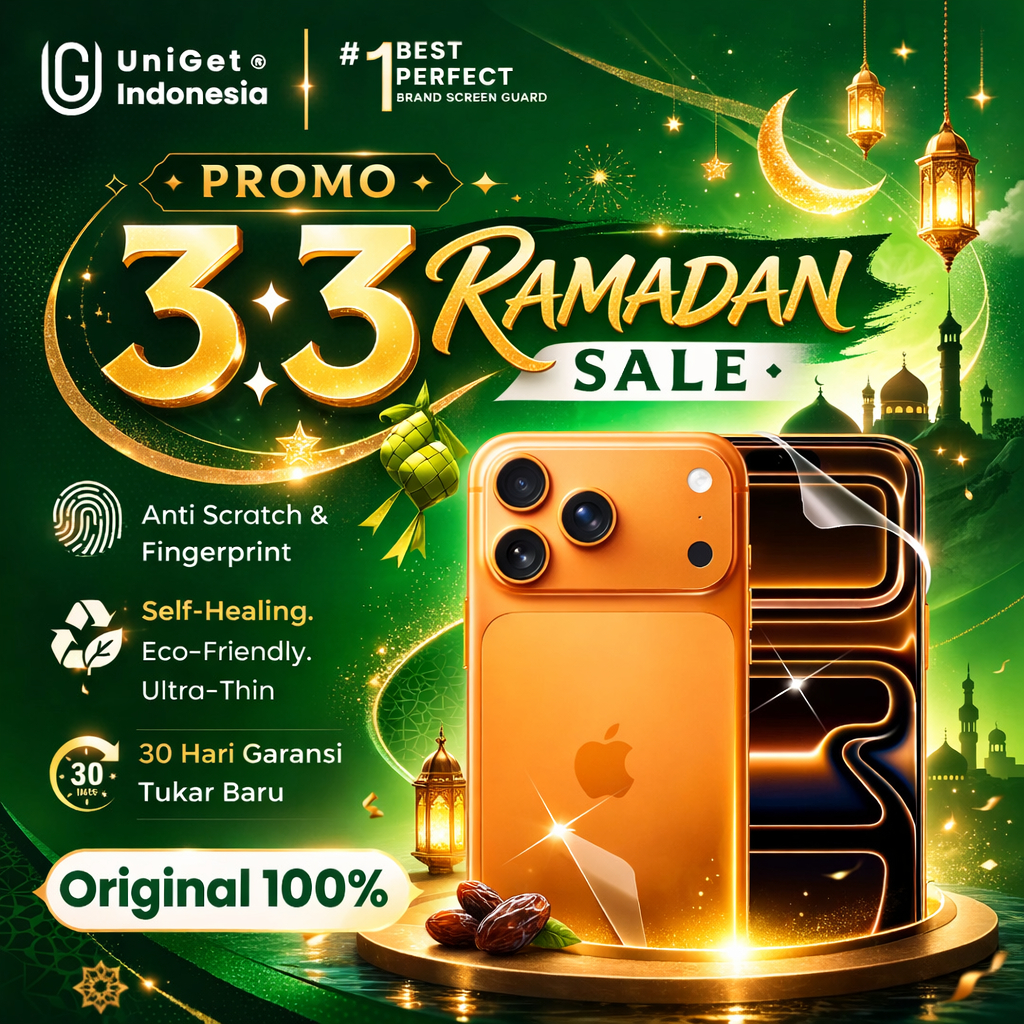3.3 RAMADAN SALE UniGet EPU Hydrogel Pelindung Layar & Back Cover Smart Phone 5G Glass Apple iPhone 