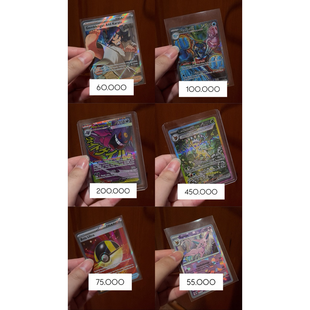 [READY INSTANT] Pokemon Card / Kartu Pokemon TCG - Leafeon EX SAR, Mega Gengar EX MA, Bola Ultra, Es