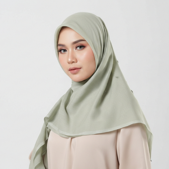 Minor Defect Sale - Hijab Segiempat Nayla Sulam Napocut