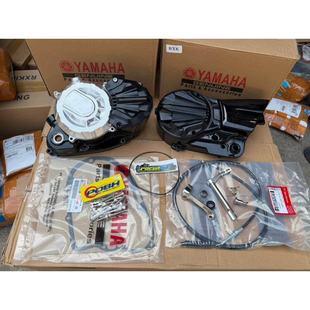 BAK KOPLING RX KING NEW SEMI ALA2 BILLET  kopling kanan hitam hitam