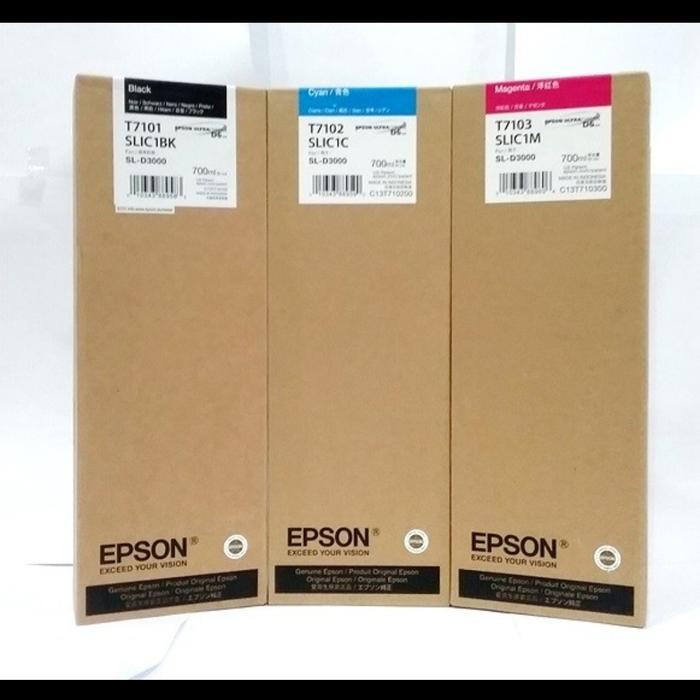 Tinta Catridge Epson Sl D3000 T710 Series Black & Colour Original