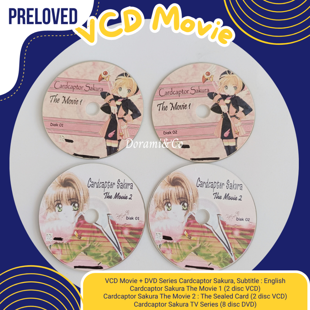 VCD Cardcaptor Sakura The Movie DVD TV Series Serian Film Drama Preloved Bekas Lawas Jadul Langka