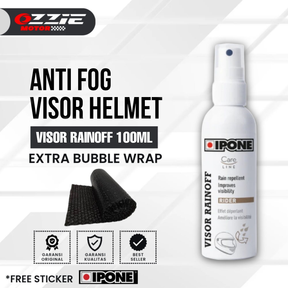 IPONE VISOR RAINOFF 100ML WATER REPELLENT VISOR HELM CAIRAN IPONE ANTI FOG