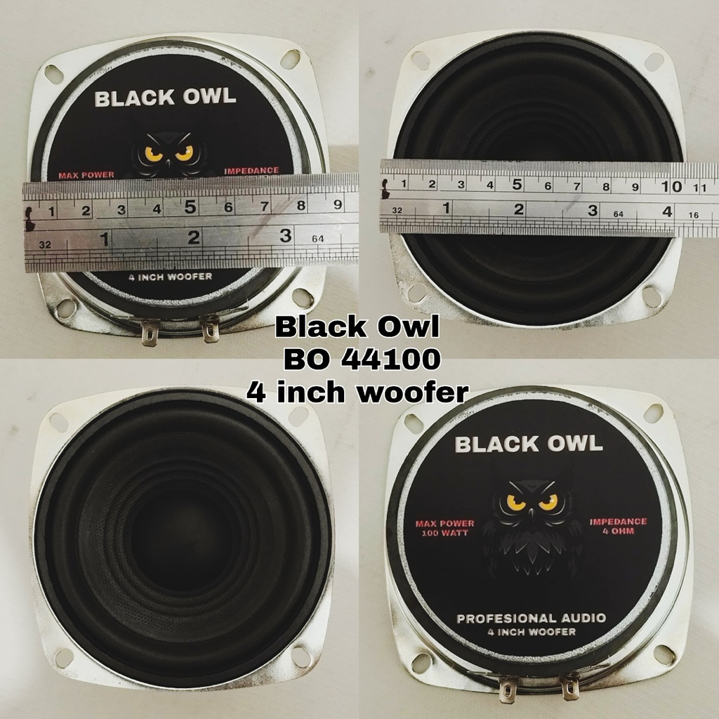 Black Owl BO 44100 speaker driver 4 inch woofer 100 watt 4 ohm spiker driver 4in professional audio 