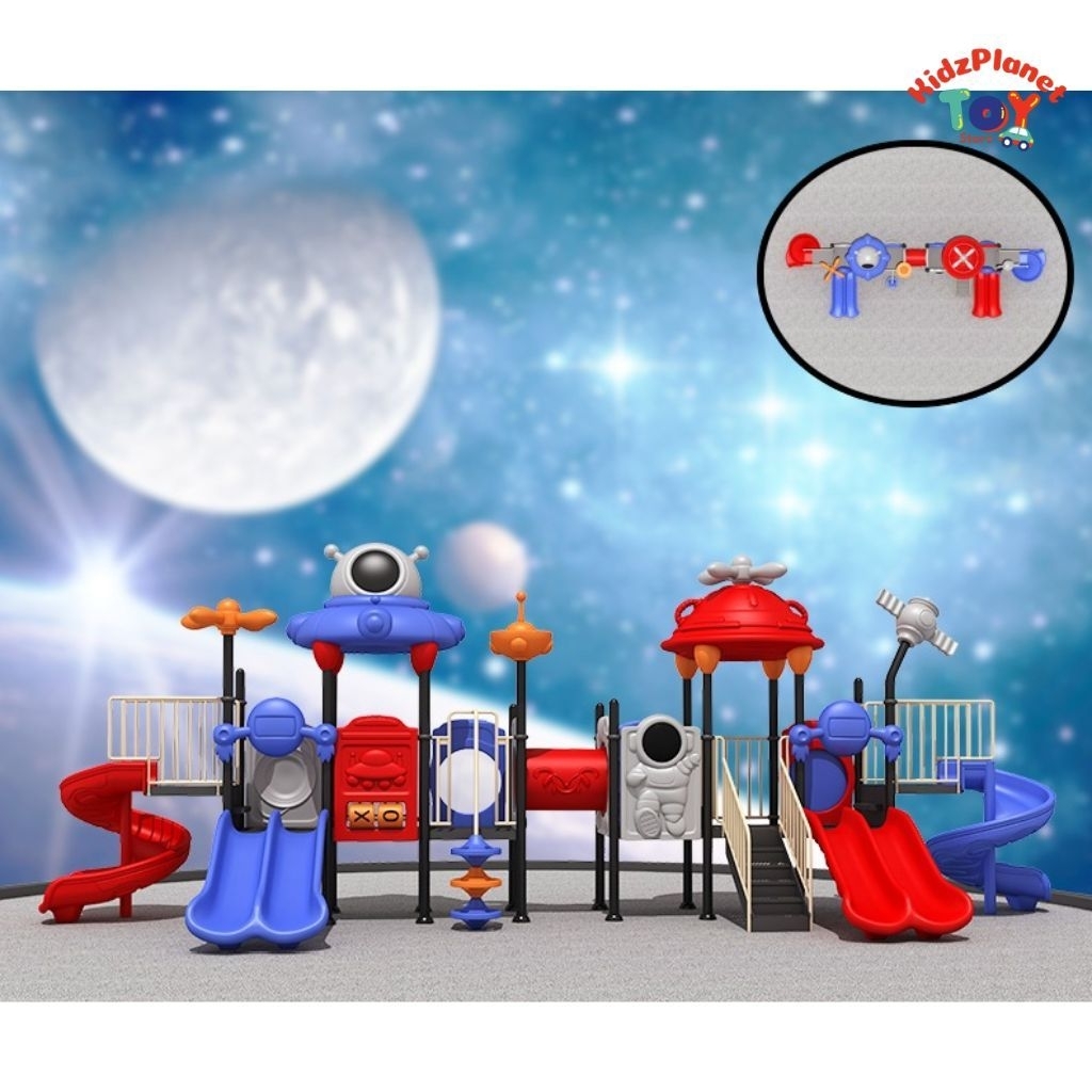 OUTDOOR PLAYGROUND SET SPACE THEME LUAR ANGKASA PEROSOTAN