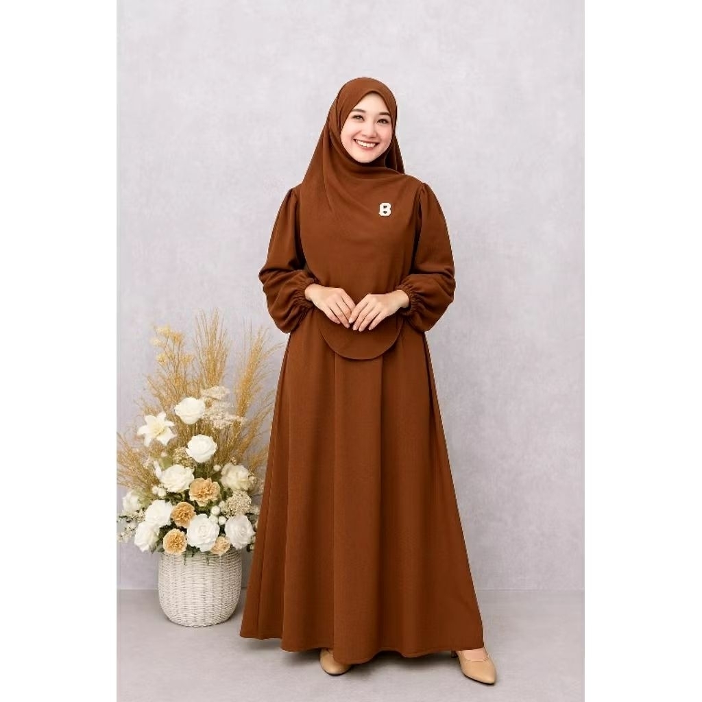 Gamis Set Hijab Pasmina Oval Gamis Luna Set Hijab Gamis Kondangan Gamis Lebaran Gamis Dewasa