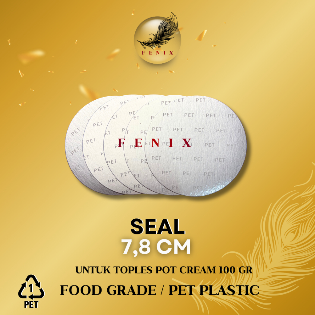 SEGEL TOPLES / SEAL POT 7,8CM PET TOPLES TABUNG JAR / POT CREAM/KOSMETIK/POT LULUR/ BULAT 100 GRAM D