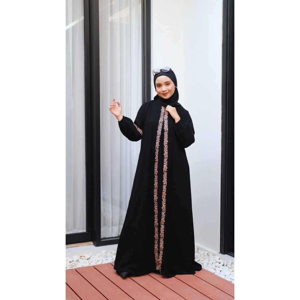 Abaya Shereya Jubah Hitam Arab Turki Turky Maroko Mesir Saudi Madinah Dubai India Murah Umroh Haji M
