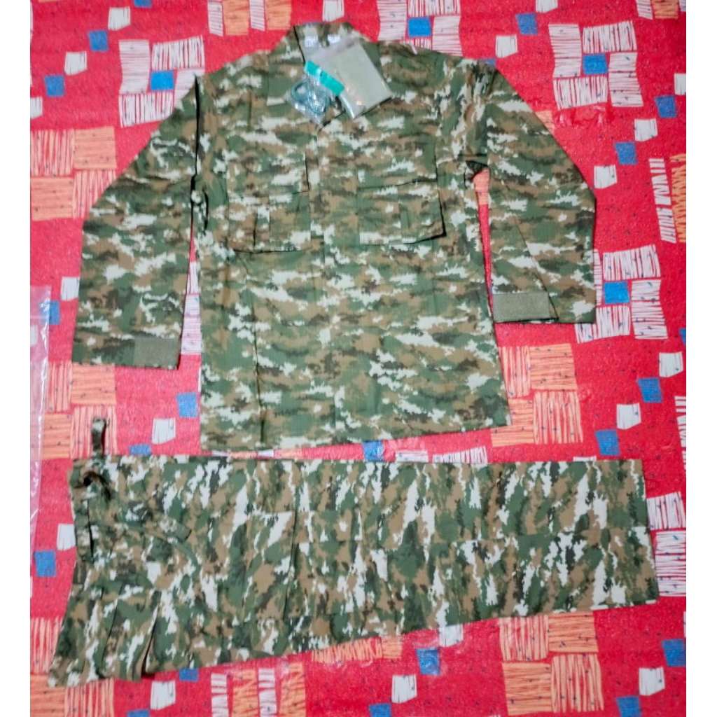 BAJU PDL JATAH KEMHAN TNI-AD LORENG TNI PRIMA/SAGE GREEN.