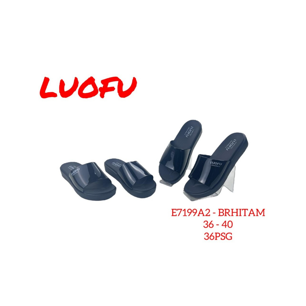 Sandal Luofu Wanita Anti Slip Nyaman Ringan, Sandal Slop Wanita polos 7199