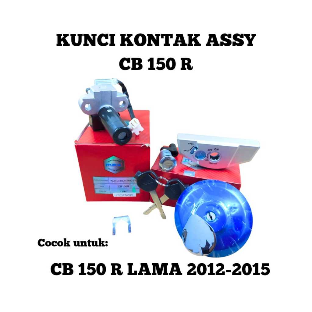 KUNCI KONTAK SET / KEY SET PLUS TUTUP TANGKI CB 150 R LAMA 2012 2013 2014 2015 MAX1