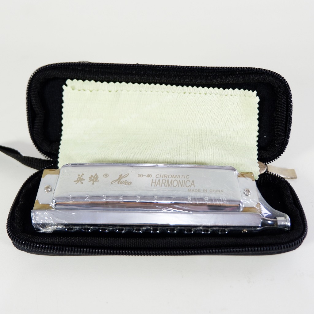 Harmonika 10 Hole 40 Nada C Warna Silver Chromatic Harmonica Hero Easttop