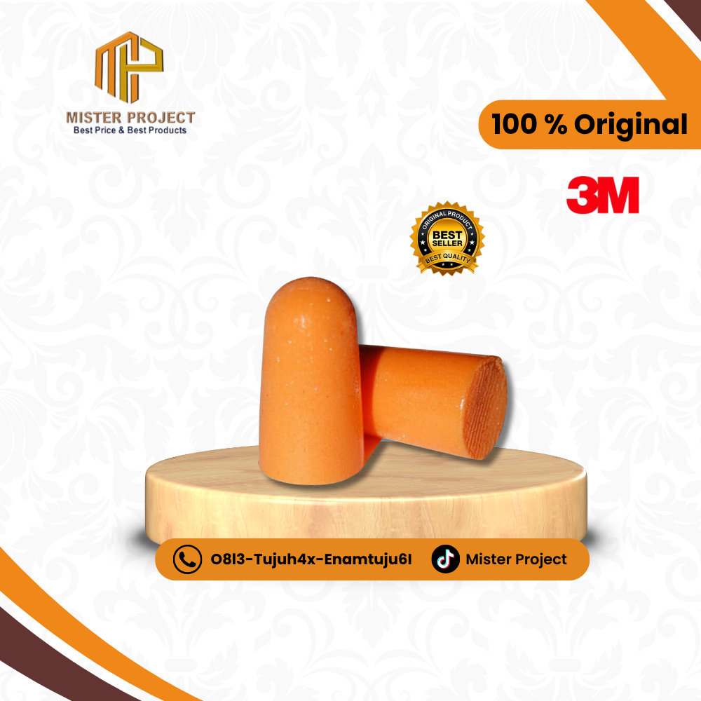 Ear Plug 3M 1100 Pelindung Penutup Telinga Foam Ear Plug Protector