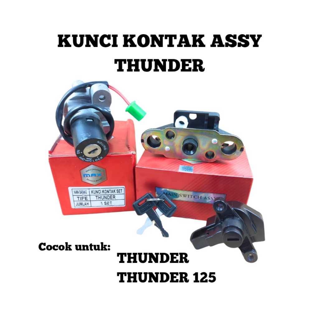 KUNCI KONTAK SET / KEY SET PLUS JOK MOTOR THUNDER / THUNDER 125 MAX1